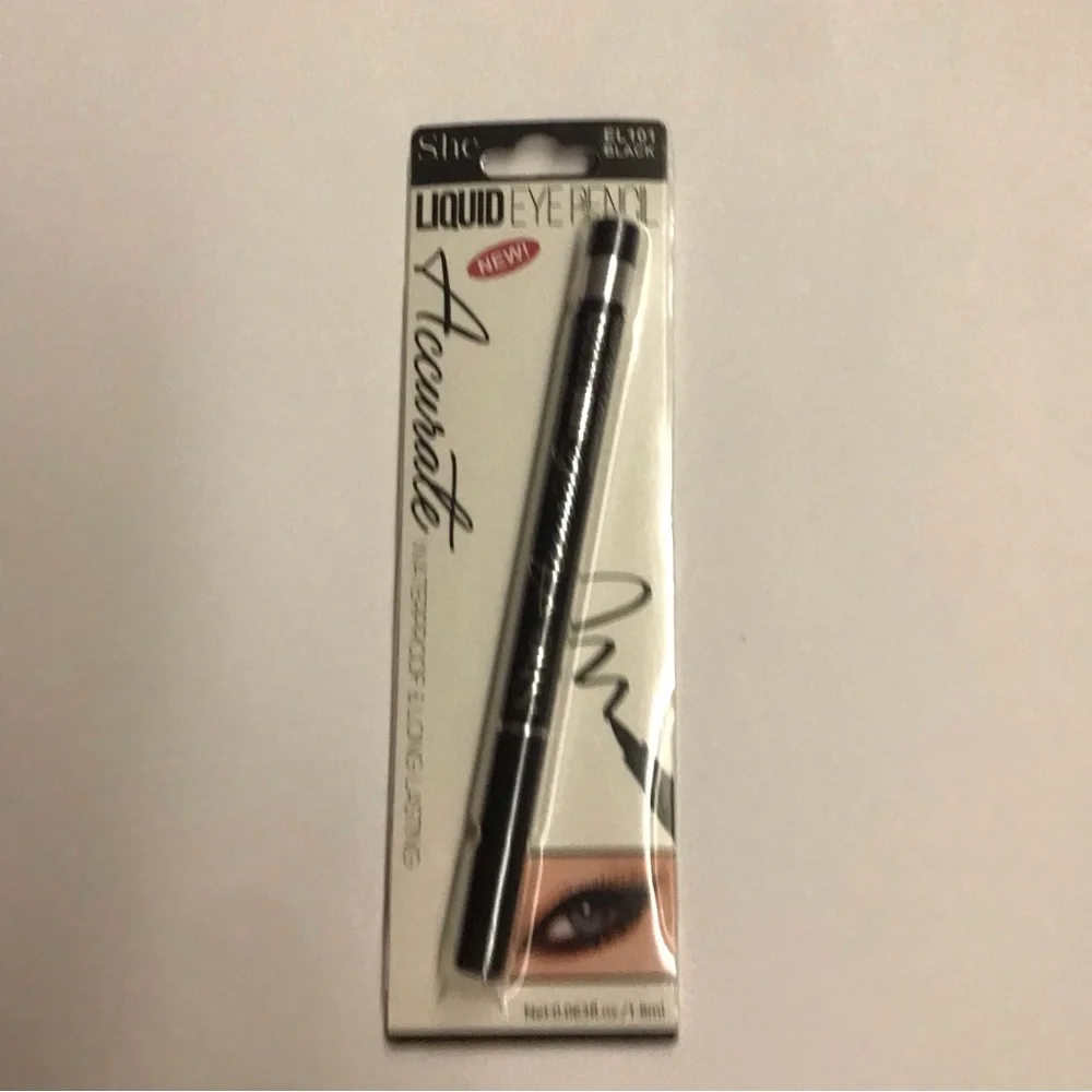 New SHE Liquid Eye Pencil Black El 101 Accentuate Waterproof Long Lasting